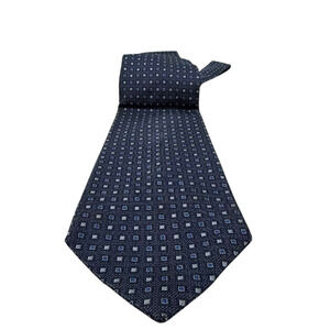 Jim Thompson Geometric Pattern Blue Silk Tie